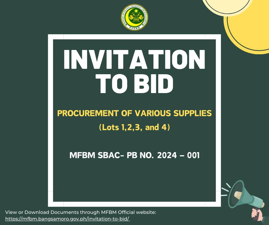 Invitation to Bid-PB NO. 2024 – 001