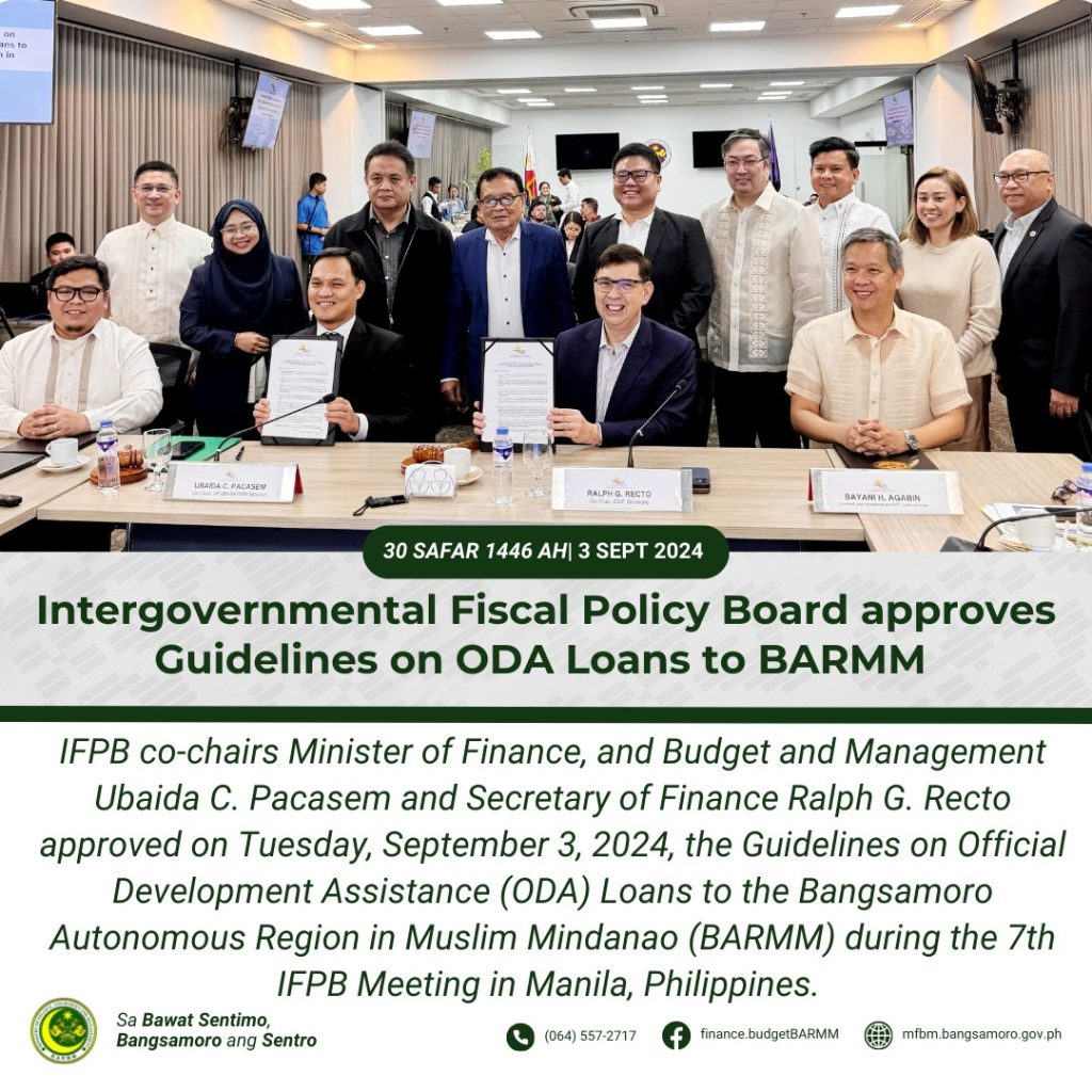 Intergovernmental Fiscal Policy Board approves Guidelines on ODA Loans to BARMM