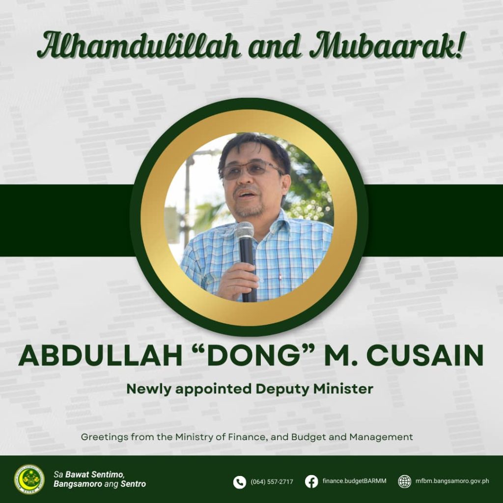 Newly Appointed Deputy Minister of MFBM Abdullah M. Cusain